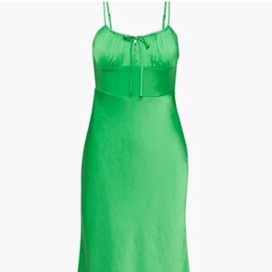 Aritzia Wilfred Bellow Midi Dress Gloss Green